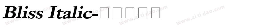 Bliss Italic字体转换